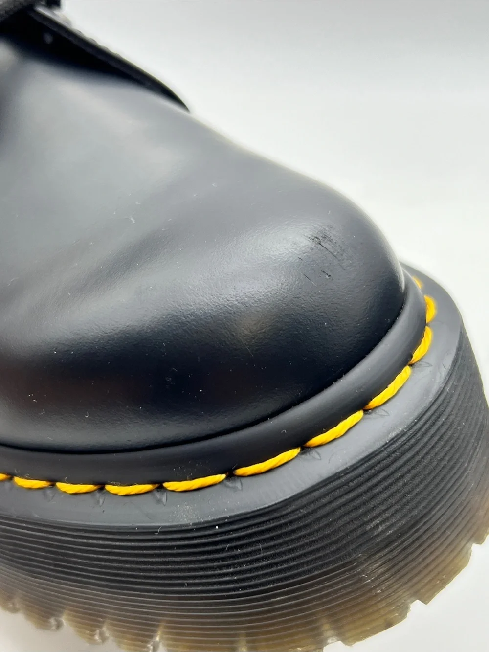 Dr. Martens 1461 Quad Platform Oxford Shoes Black Smooth Leather Women's US 6